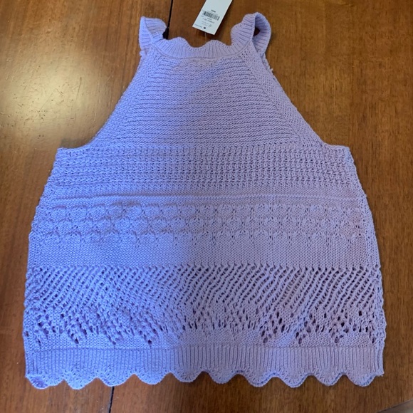 Old Navy lavender aura lace crochet tank NWT 8 - Picture 6 of 8